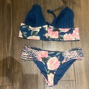 Frankie's Bikini Pink Peony Valentina set